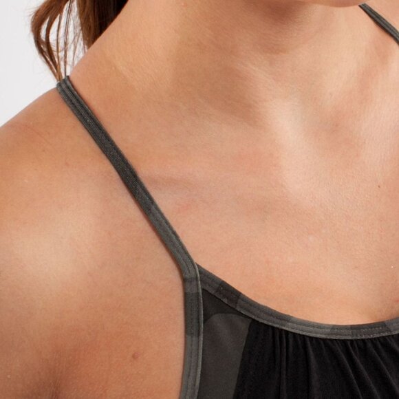 Lululemon Racerback Tank w/ Camo Bra 4 Black Green NWOT - Picture 4 of 13